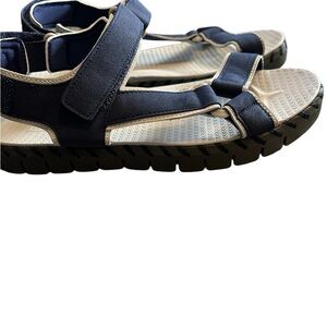 Navy and Beige Sandals